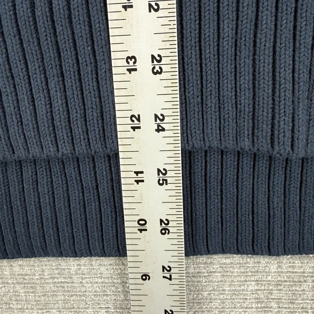 EVERLANE Navy Blue Mock Neck Cotton Sweater Men's Size S‎